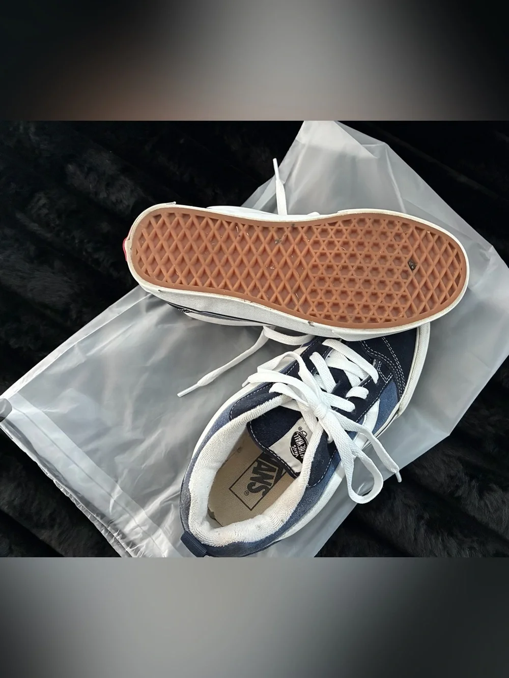 Women’s Vans Knu-Skool Navy White Sneakers Size 7.5